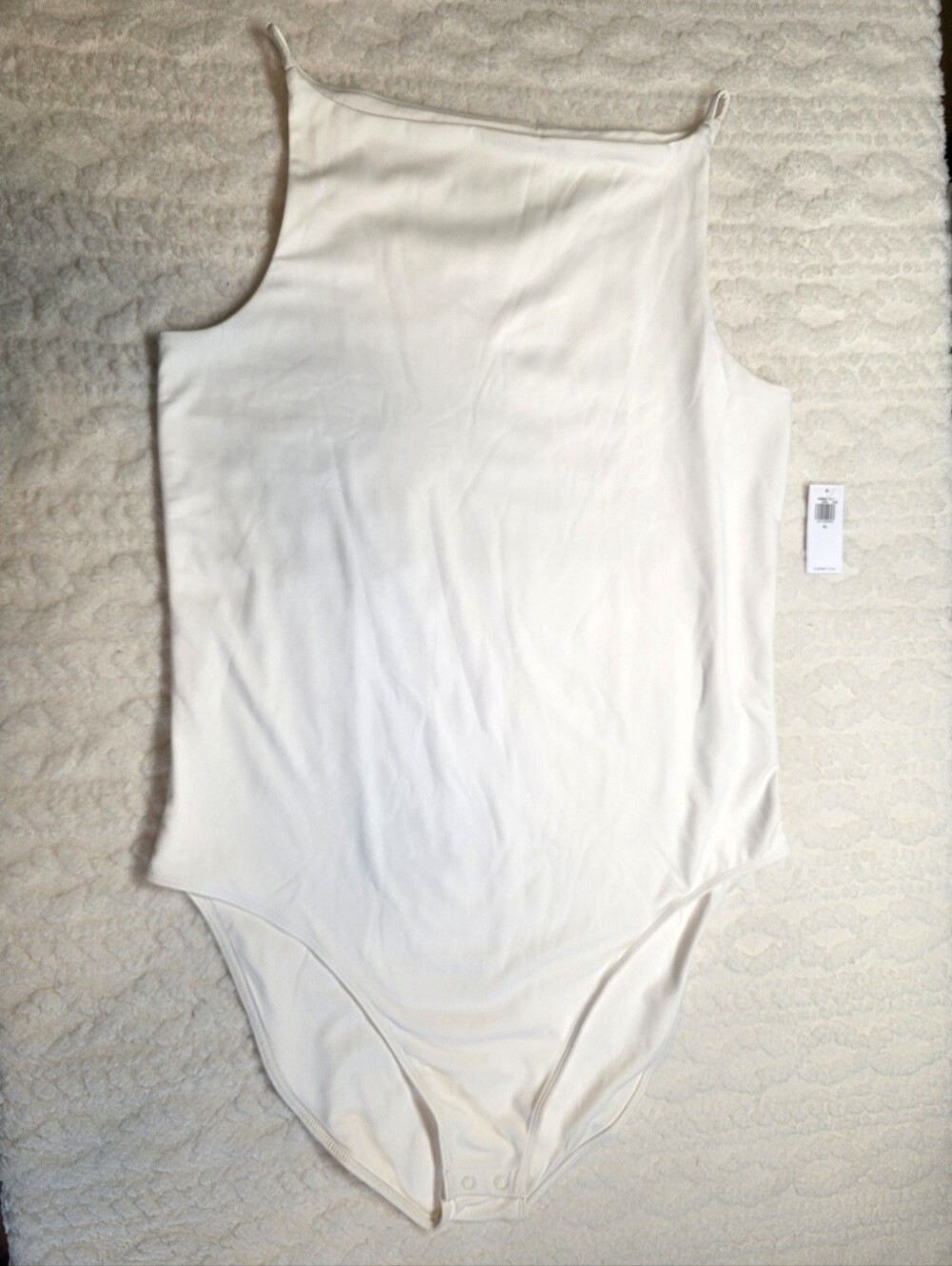 NWT Old Navy Double-Layer Cami Bodysuit XL White High Neck